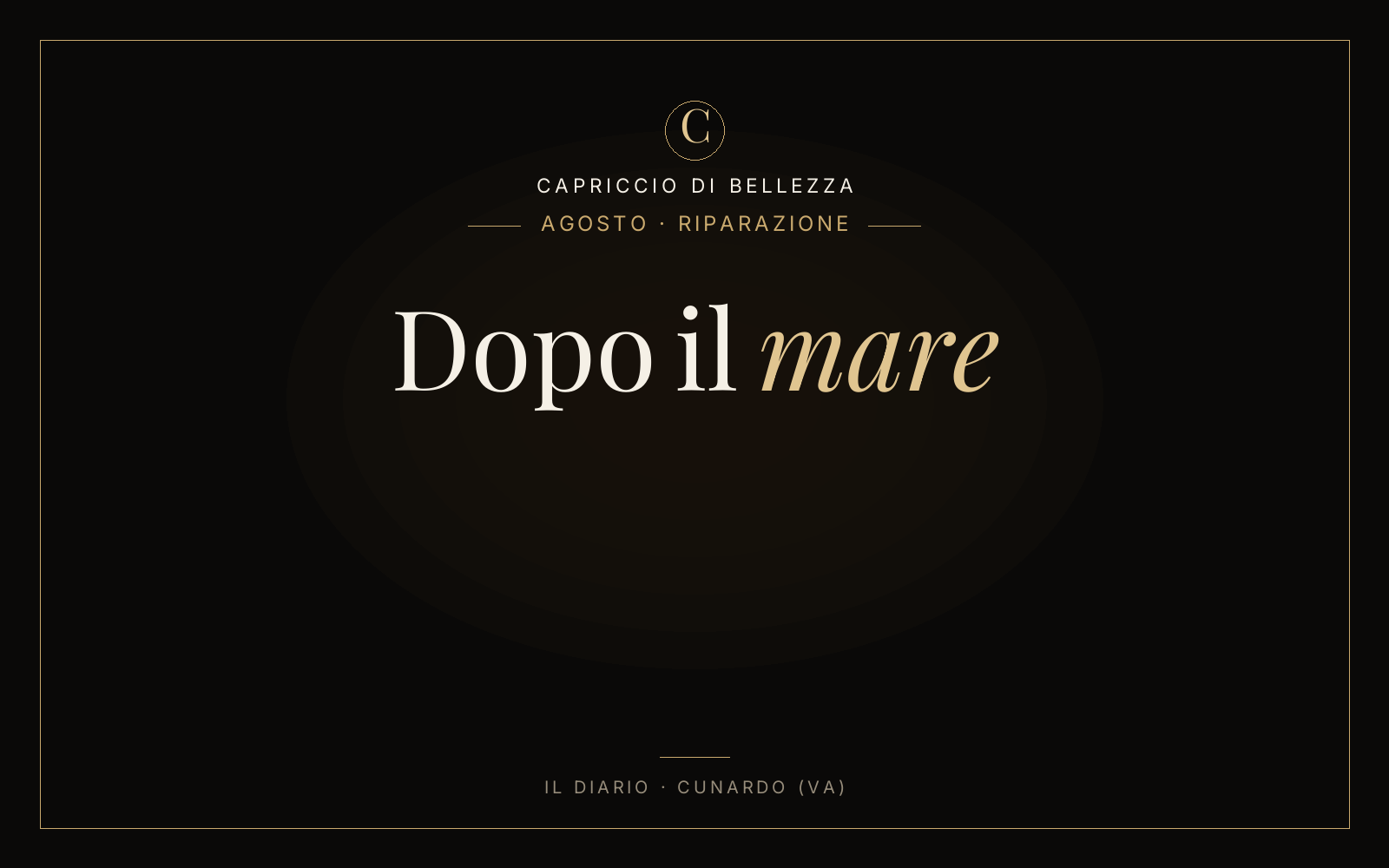 Copertina articolo — Capelli dopo il mare: come riparare i danni di sale, cloro e sole — Capriccio di Bellezza, parrucchieri a Cunardo (VA)